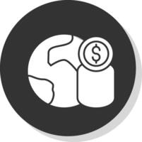 Economy Glyph Grey Circle Icon vector