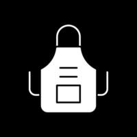 Apron Glyph Inverted Icon vector