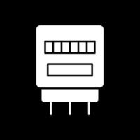 Electric Counter Glyph Inverted Icon vector