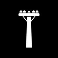 Pole Glyph Inverted Icon vector