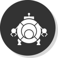 Robotics Glyph Grey Circle Icon vector