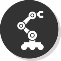 Robotics Glyph Grey Circle Icon vector