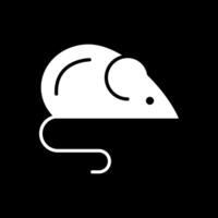 Rat Glyph Inverted Icon vector