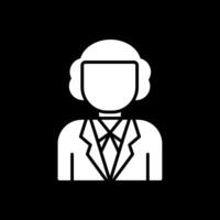 Judge Glyph Inverted Icon vector