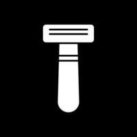 Shaving Razor Glyph Inverted Icon vector