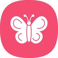 Butterfly Glyph Curve Icon vector