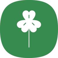 Clover Glyph Curve Icon vector