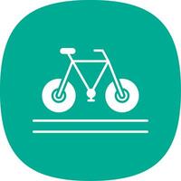 Bicyle Glyph Curve Icon vector