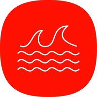 Sea Glyph Curve Icon vector