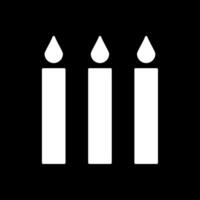 Candle Glyph Inverted Icon vector