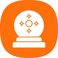 Fortune Teller Glyph Curve Icon vector