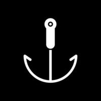 Grappling Hook Glyph Inverted Icon vector