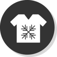 Tshirt Glyph Grey Circle Icon vector