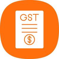 Gst Glyph Curve Icon vector