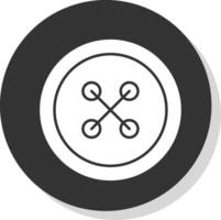 Cloth Button Glyph Grey Circle Icon vector