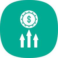 Income Glyph Curve Icon vector