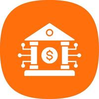 Banking System Glyph Curve Icon vector