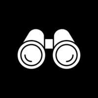 Binoculars Glyph Inverted Icon vector