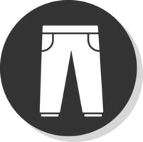 pantalones glifo gris circulo icono vector