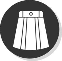 Long Skirt Glyph Grey Circle Icon vector