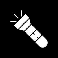 Torch Glyph Inverted Icon vector