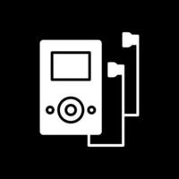 Music Player Glyph Inverted Icon vector