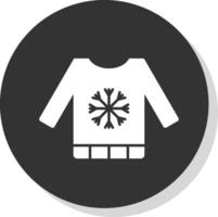 Sweater Glyph Grey Circle Icon vector