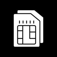 Sim Glyph Inverted Icon vector