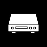 Dvd Player Glyph Inverted Icon vector