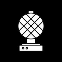Waffle Iron Glyph Inverted Icon vector