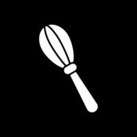 Whisk Glyph Inverted Icon vector