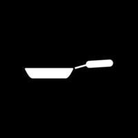 Frying Pan Glyph Inverted Icon vector