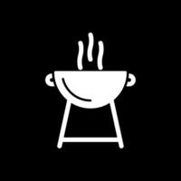 Grill Glyph Inverted Icon vector