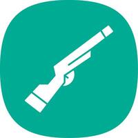 Shotgun Glyph Curve Icon vector