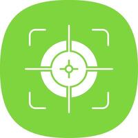 Aim Glyph Curve Icon vector