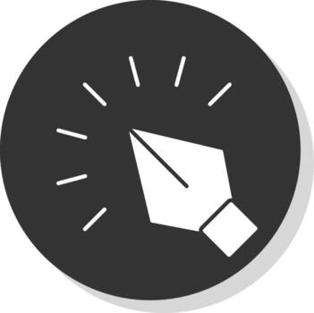 Mouse Clicker Glyph Grey Circle Icon vector