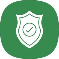 Safety Glyph Curve Icon vector