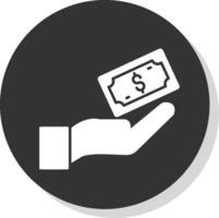 Payment Glyph Grey Circle Icon vector