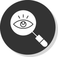 Observation Glyph Grey Circle Icon vector