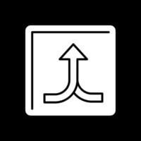 Split Glyph Inverted Icon vector