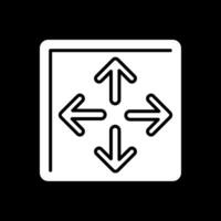 Maximize Glyph Inverted Icon vector