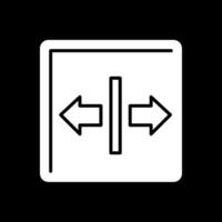 Left Right Glyph Inverted Icon vector