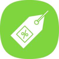 Offer Glyph Curve Icon vector