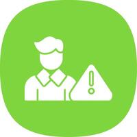 Risk Glyph Curve Icon vector