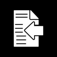 Import Glyph Inverted Icon vector