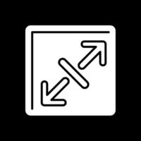 Expand Glyph Inverted Icon vector