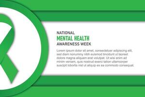 National Mental Health Awareness Week background. vector