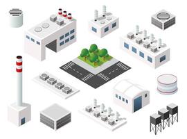 Isometric urban megalopolis top view of the city infrastructure town, street modern, real structure, architecture 3d illustration elements different buildings vector