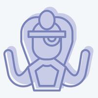 Icon Mummy. related to Halloween symbol. two tone style. simple design illustration vector