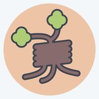 Icon Dead Tree. related to Halloween symbol. color mate style. simple design illustration vector